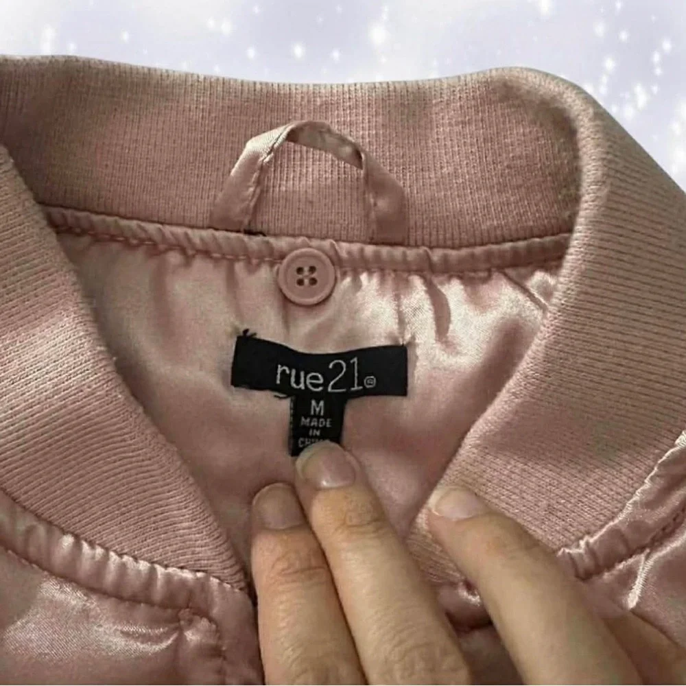 Rue21 Pink Satin Bomber Jacket - Picture 7 of 7